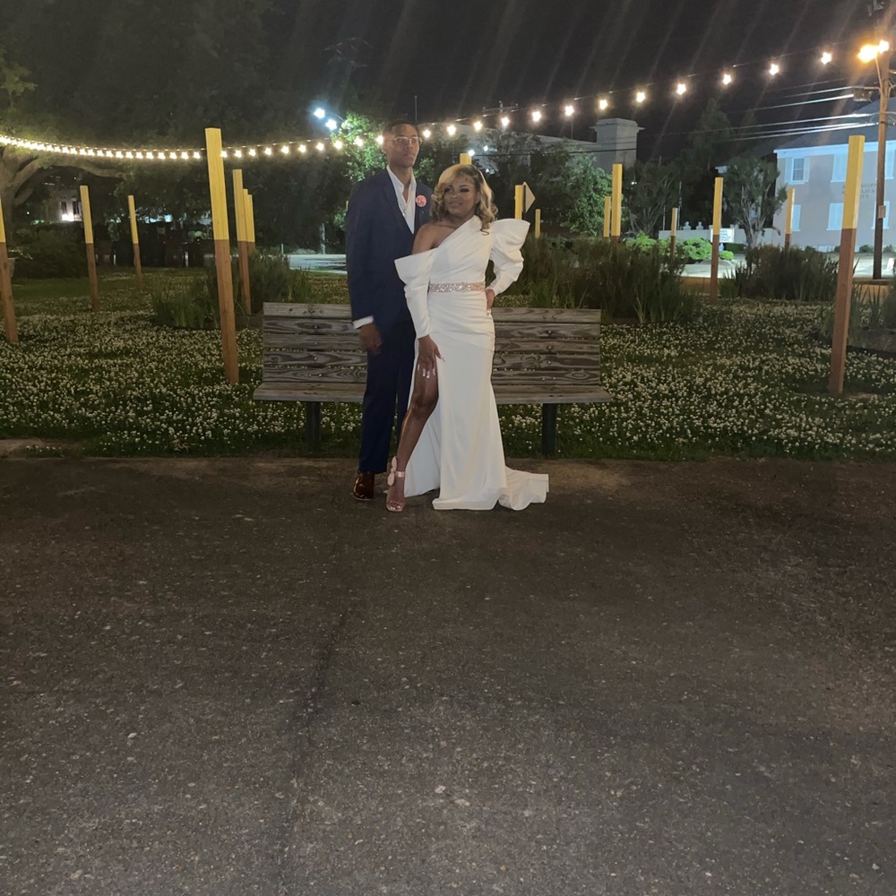 Big sleeve wedding dress. WORN ONCE!